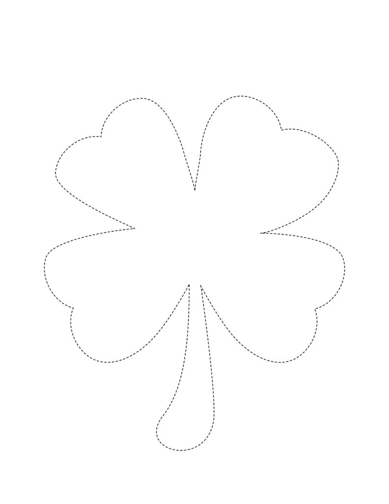 free shamrock template for st patrick s day crafts the svg station